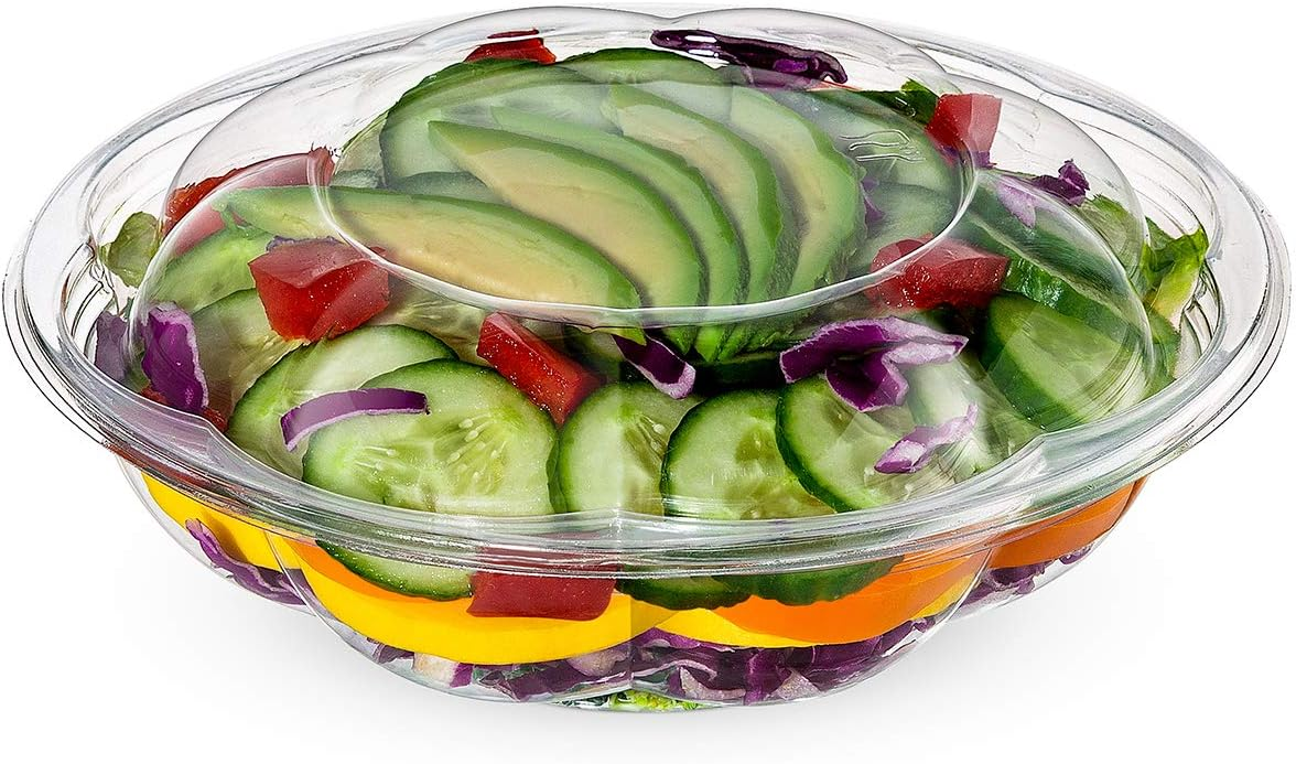 18 oz clear salad bowl