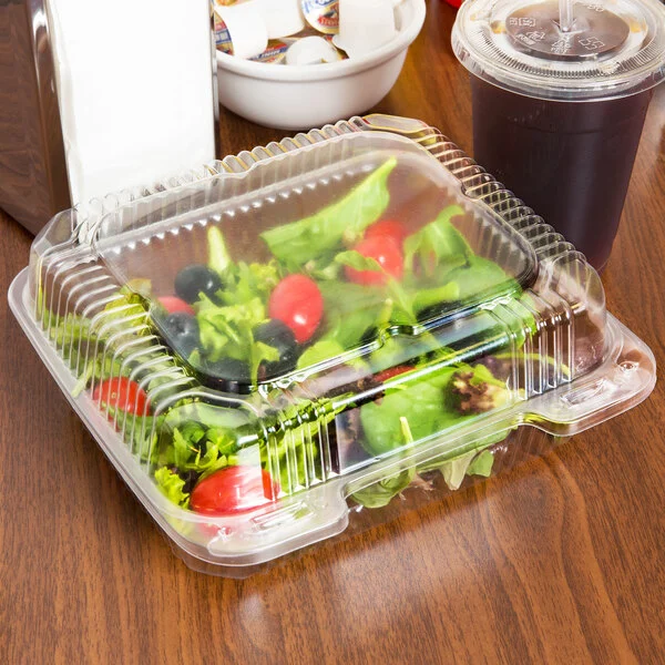 8x8 Clear view hinged lid container