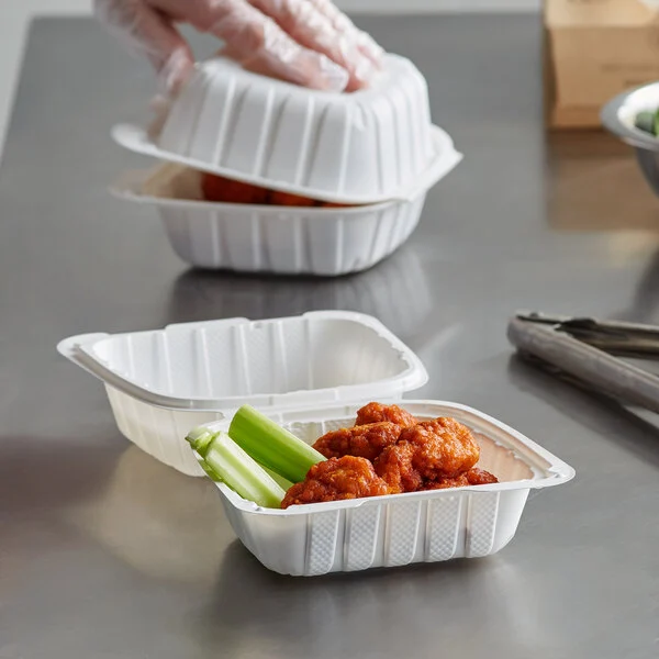 6x6 white plastic container